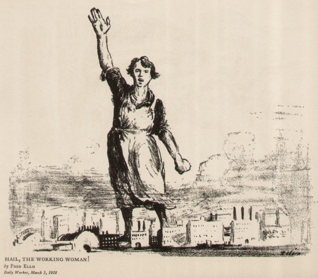 RedCartoons1928HailTheWorkingWoman19280303FredEllisSmall