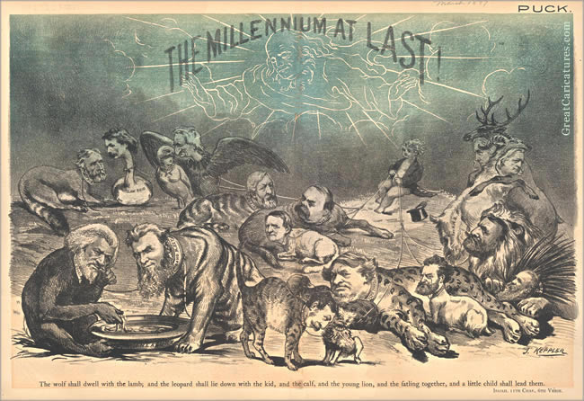 The Millenium at Last! by Joseph Keppler 