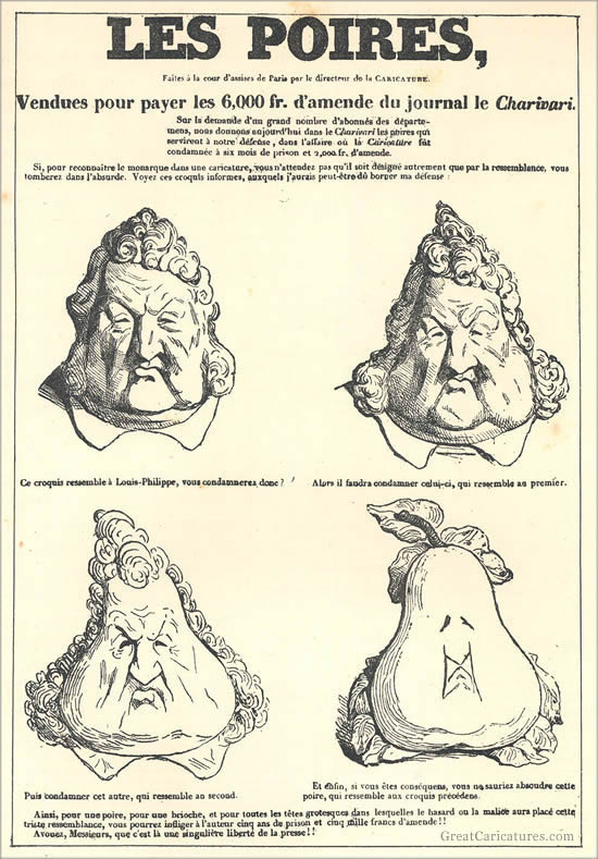 'Les Poires' by Charles Philipon