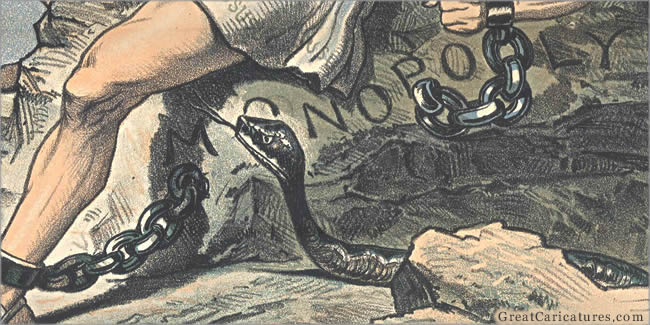 Detail of the Monopoly Gang by Frederick Opper