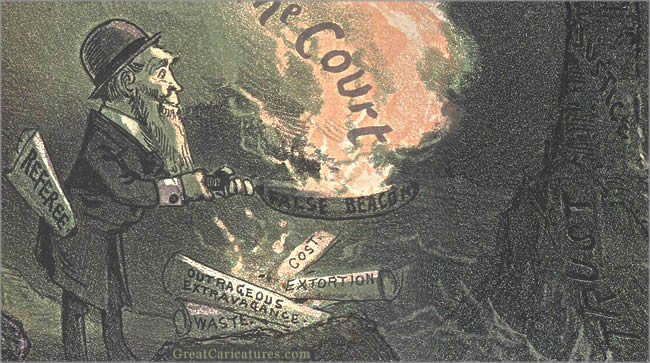 Licensed Wreckers – In the Hands of the Receivers by Joseph Keppler (detail)