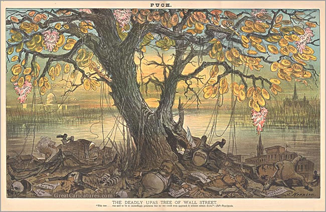 The Deadly Upas Tree of Wall Street by Joseph Keppler