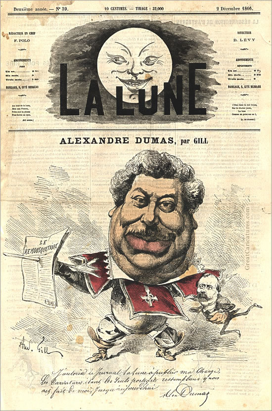 Alexandre Dumas by André Gill