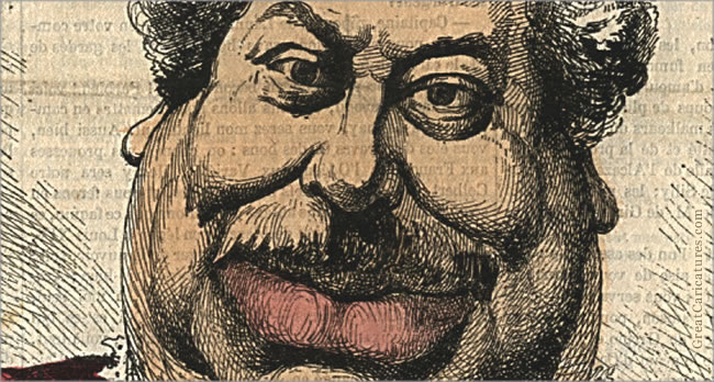 Detail of Alexandre Dumas by André Gill