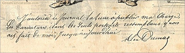 Alexandre Dumas Personal Authorization Letter