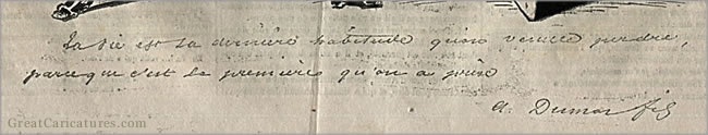 Alexandre Dumas Fils Personal Authorization Letter