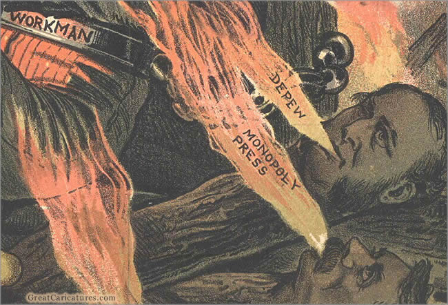 Licensed Wreckers – In the Hands of the Receivers by Joseph Keppler (detail)
