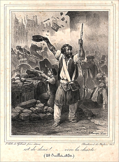 'est de deux! ... ... vive la charte (28 Juillet 1830)' by Hippolyte Belangé
