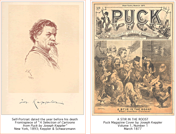 Keppler Self-Portrait and Cover of Puck #1