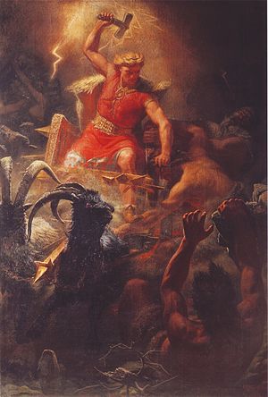 Thor, the god of Norse mythology. 