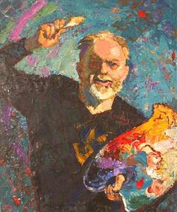 Coulton Waugh self-portrait. The canvas become...